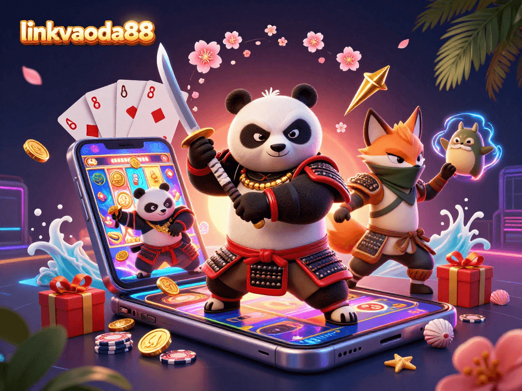 Experience the excitement of linkvaoda88 with vibrant 3D characters and dynamic gaming elements.