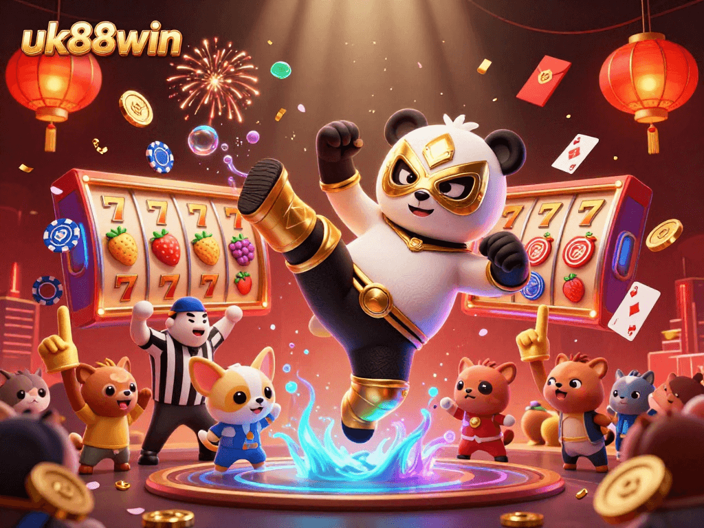 Experience exciting wins with uk88win’s vibrant 3D casino scene showcasing thrilling gaming action.