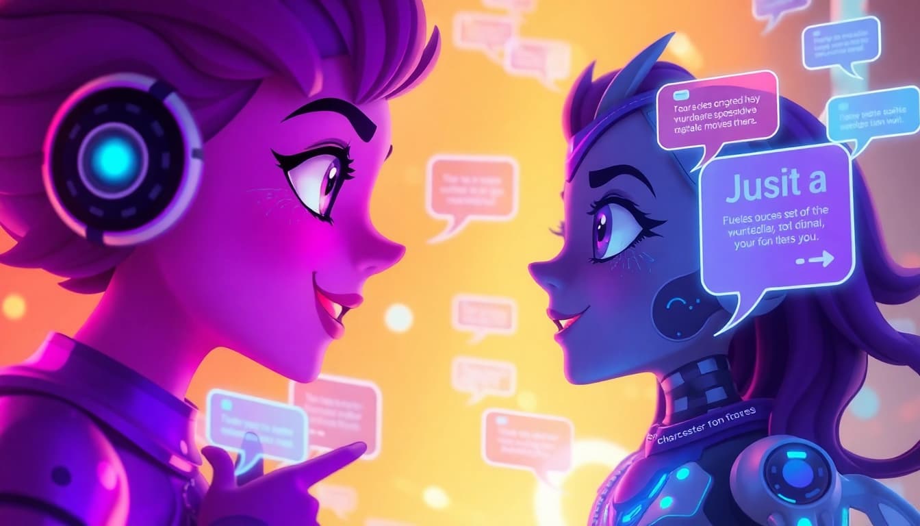 Engaging characters in a vibrant digital landscape representing character ai nsfw interactions.