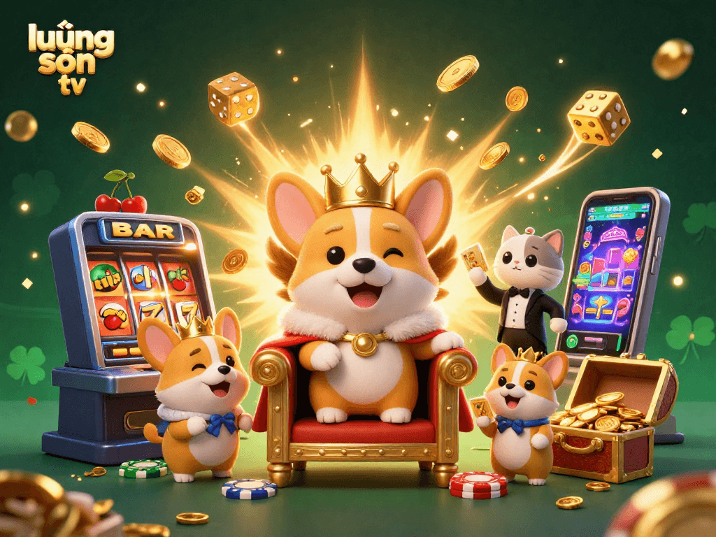 Experience excitement with lương sơn tv as cartoon corgis rulz casino night, spinning reels and jackpot!