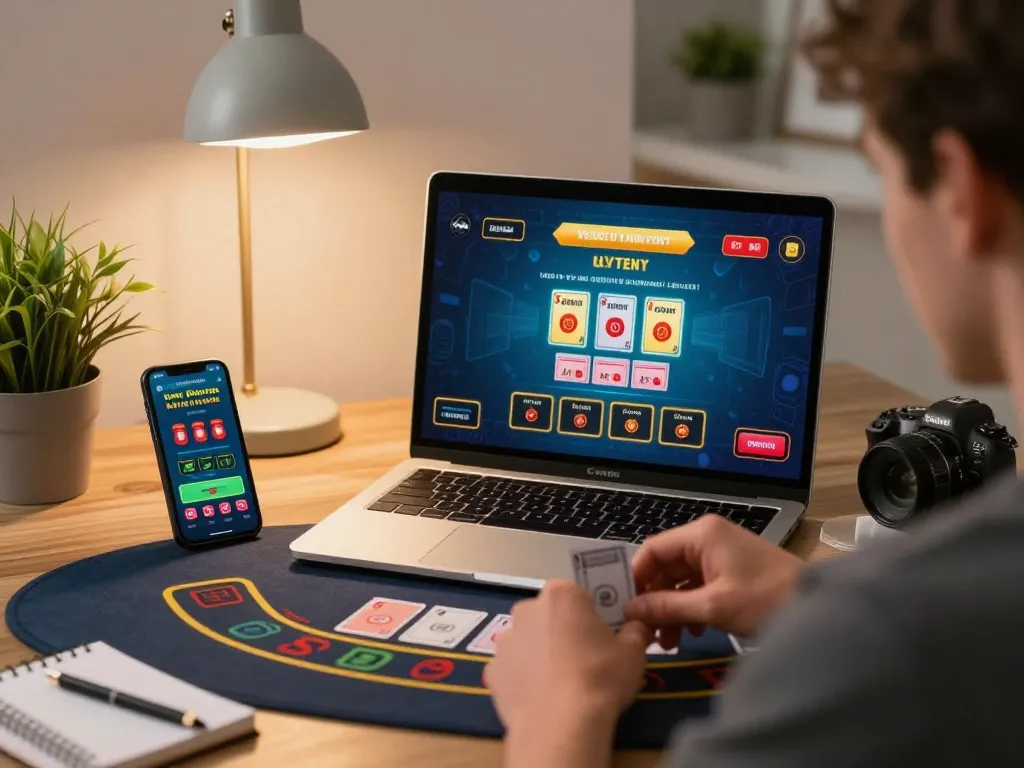 Yo88i player strategizing during an intense online blackjack session