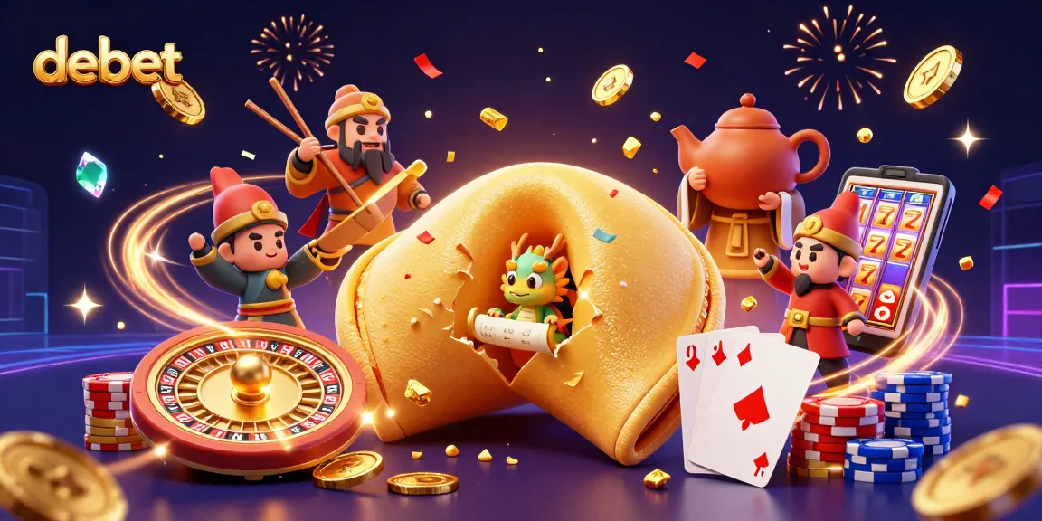 Experience big wins with debet, featuring dynamic casino elements and vibrant gaming symbols.