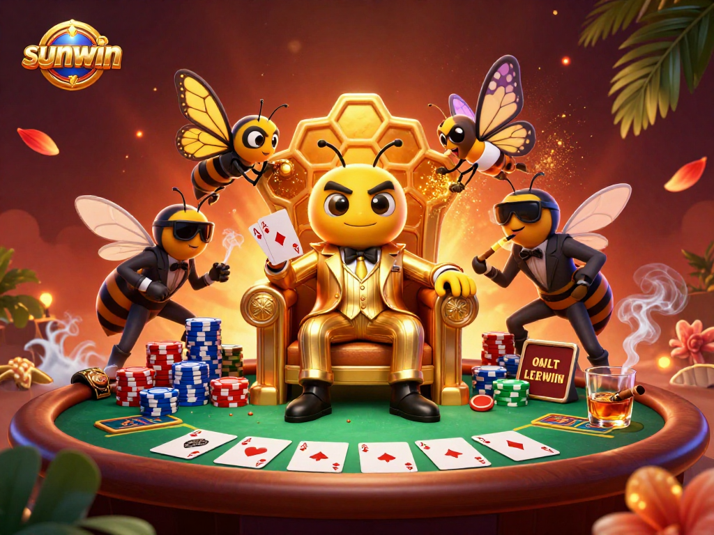 Engage with exciting poker action featuring sunwin's dynamic mob boss and vibrant casino elements.