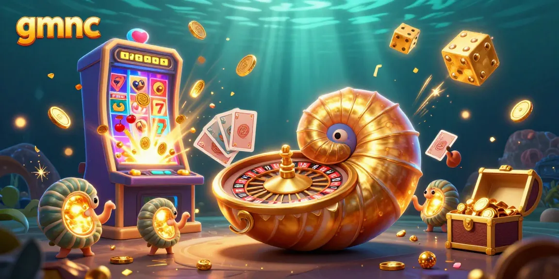 Explore gmnc's vibrant casino universe with an ancient nautilus roulette wheel and dazzling slot machine.