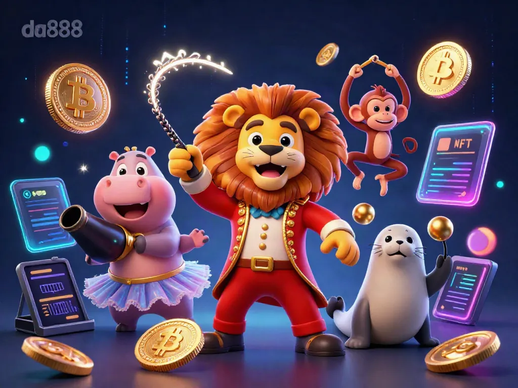 Experience thrilling gaming moments at da888 amidst vibrant casino characters and blockchain excitement.