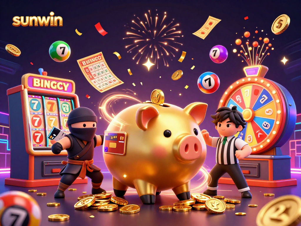 Join the excitement with sunwin's sumo banker, ninja wallet, and samurai referee amid dynamic casino action!