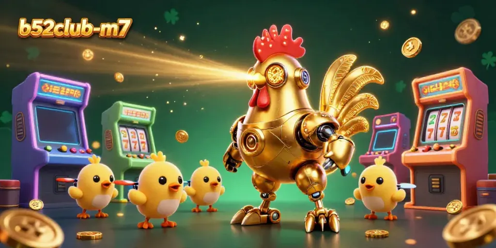 Experience thrilling wins at b52club-m7 with our vibrant retro-futuristic casino adventure!
