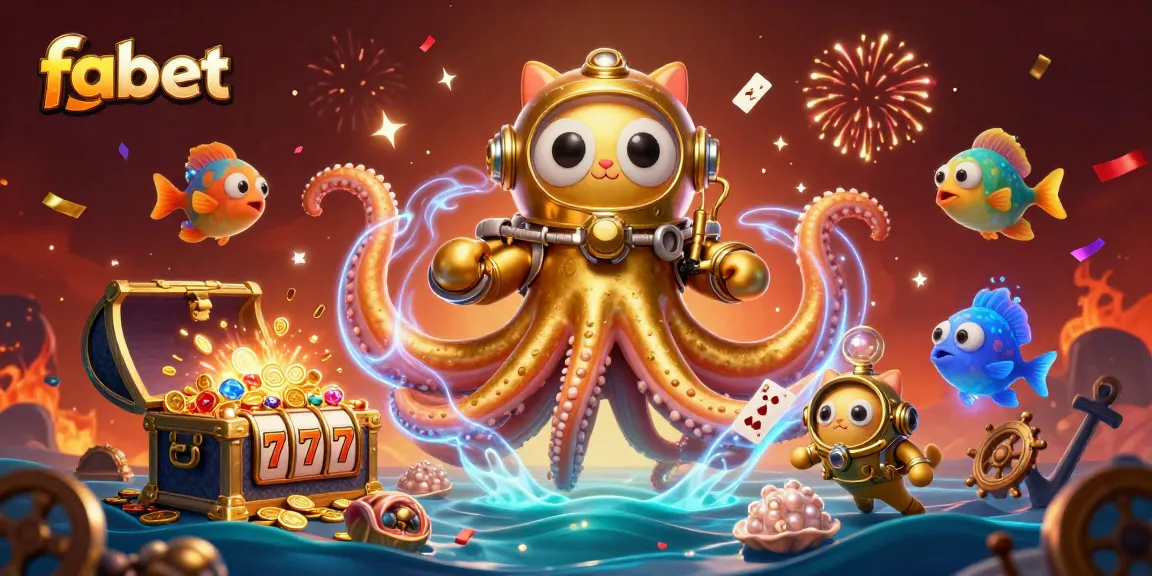 Experience thrilling fun with fabet’s slot games in this vibrant underwater casino scene.