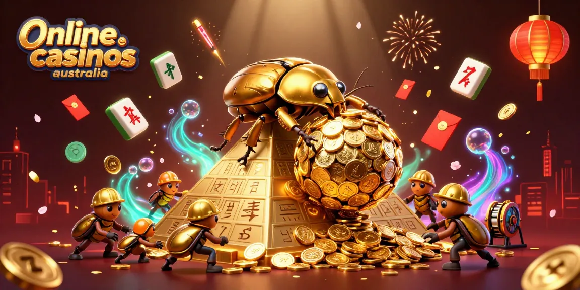 Engage with online casinos Australia through vibrant 3D illustration showcasing gaming dynamics and excitement.