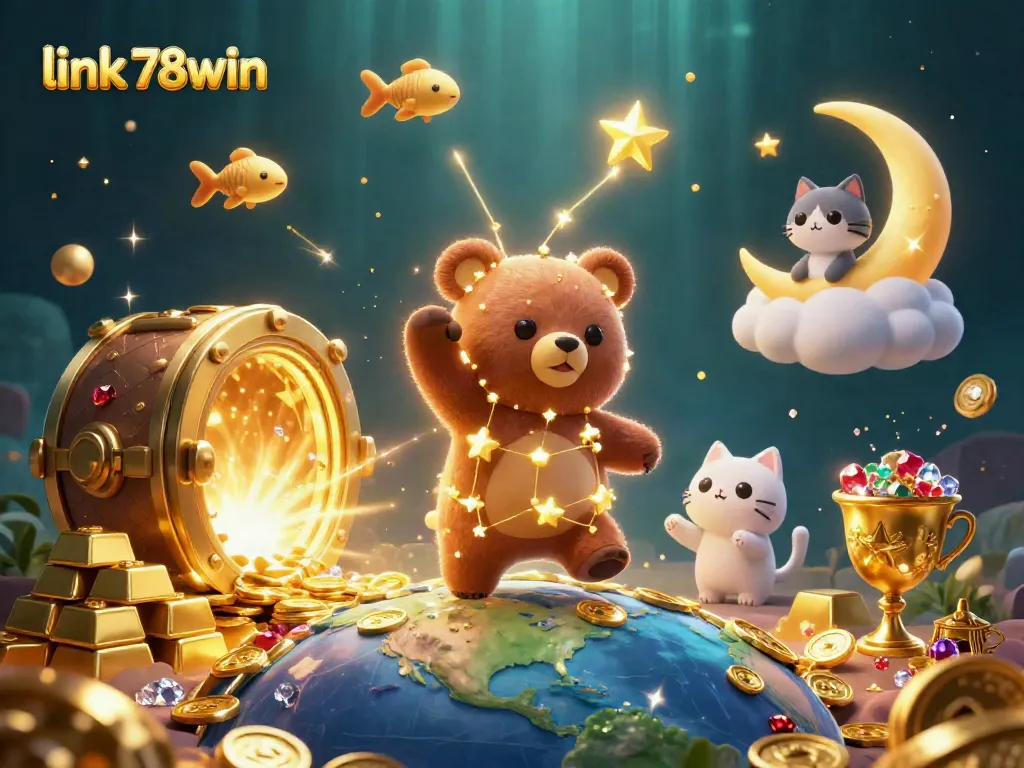 Engage with vibrant gaming under the stars at link 78win, featuring fun characters and treasure.