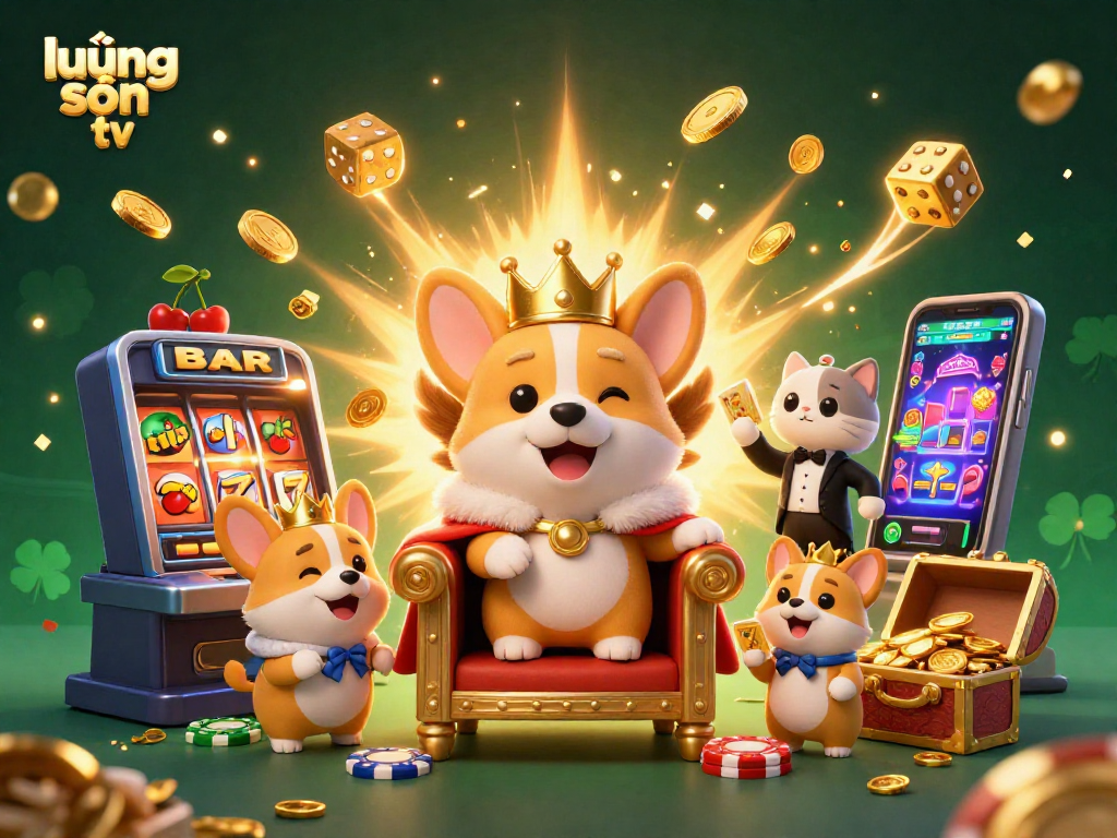Experience excitement with lương sơn tv as cartoon corgis rulz casino night, spinning reels and jackpot!