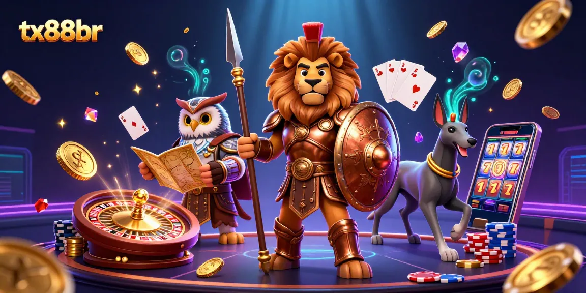 Win big with engaging games at tx88br, featuring gold coins and a lively casino atmosphere.