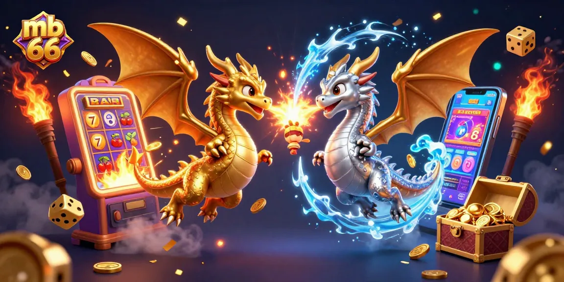 Experience incredible winnings with mb 66 in this vibrant casino scene featuring magical dragons.