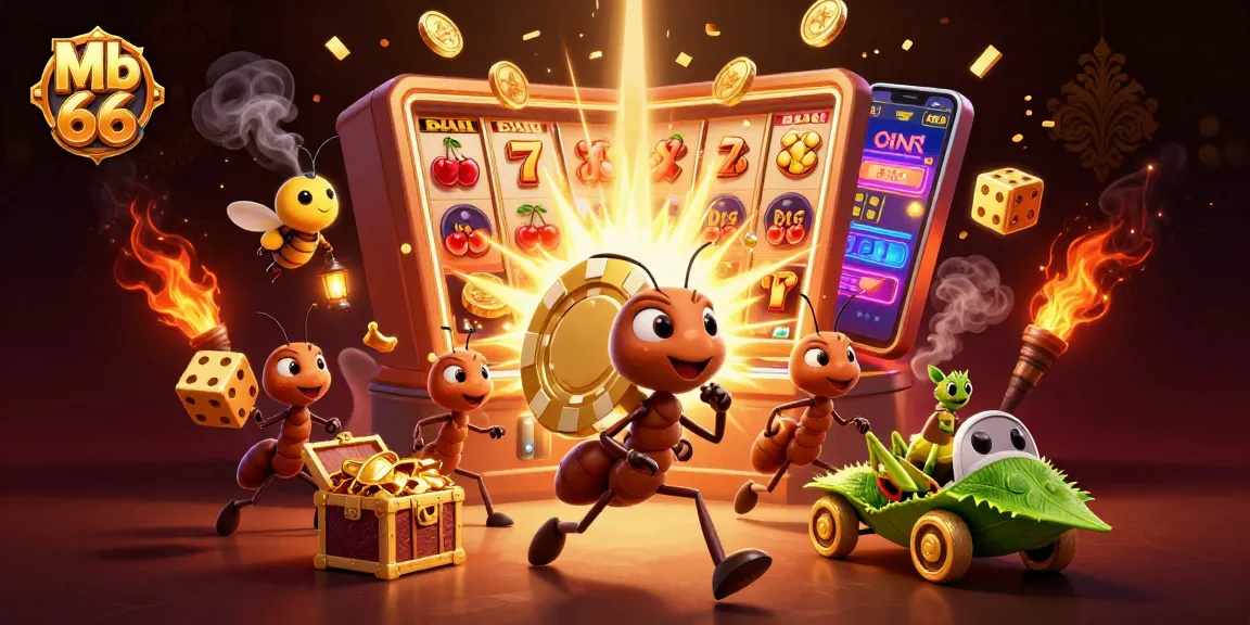Engage in thrill at Mb 66 with a dynamic scene depicting ants and a firefly in an exciting heist.